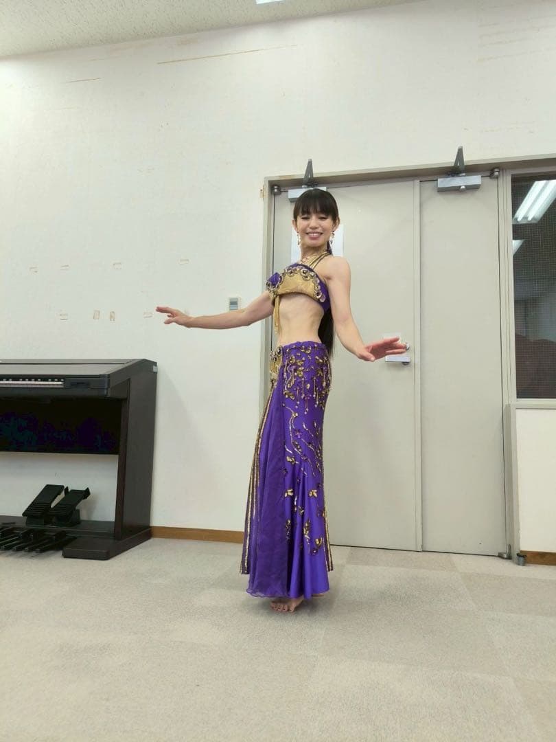 ベリーダンス セットアップ 紫色