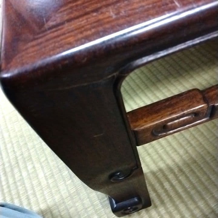 木製 正方形 座卓 唐木 花梨 ダークブラウン ちゃぶ台 スクエア
