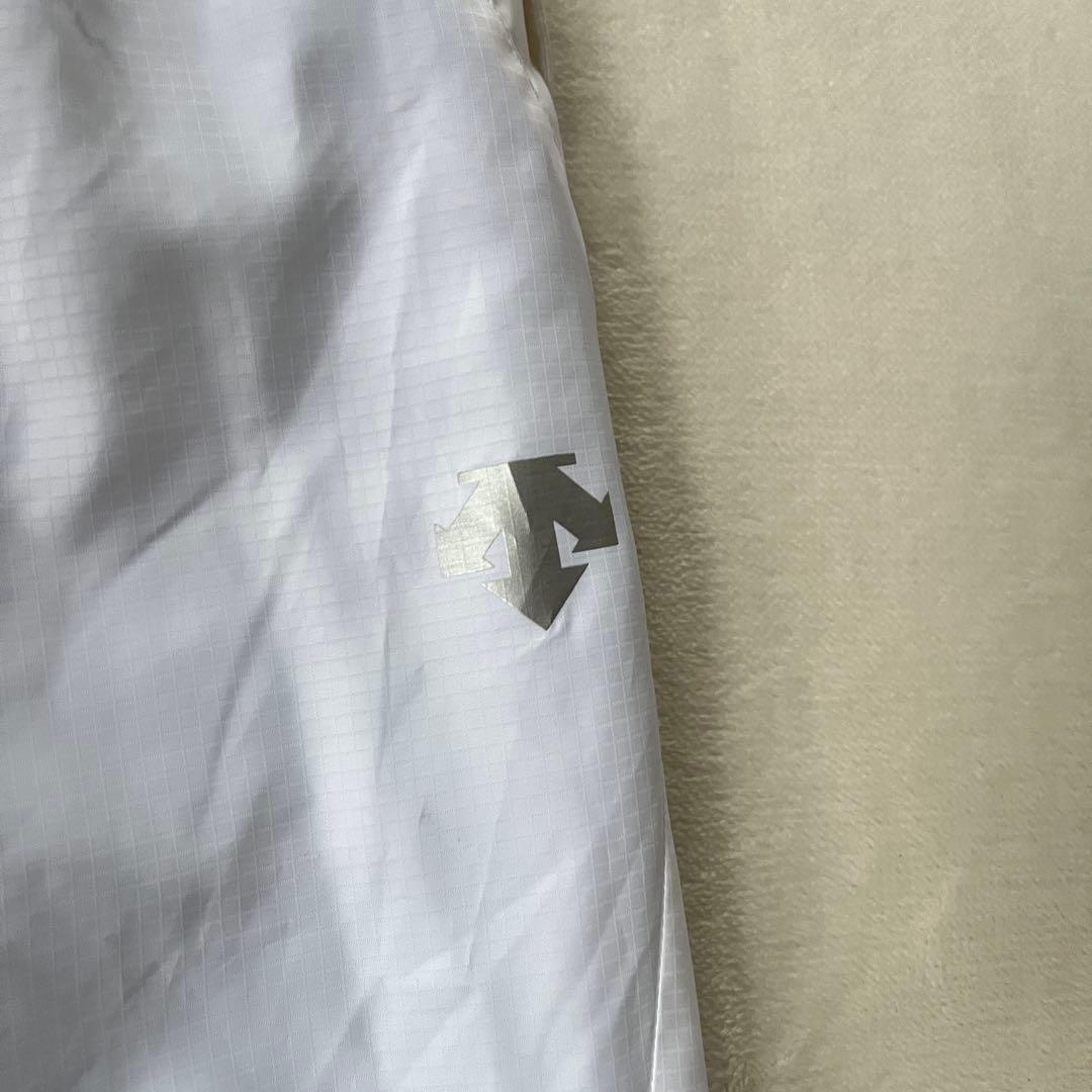 DESCENTE デサント M 上下セットアップ ナイロンジャケット 白ホワイト