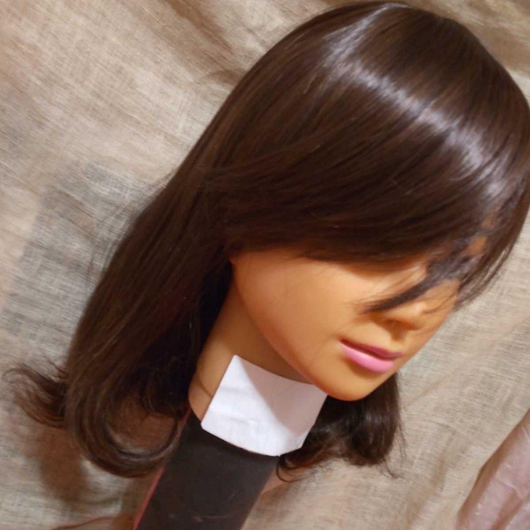女性マネキン付き　ヘッド　+新品 ミディアムウィッグ付きレディードール人形