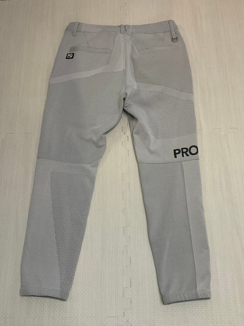 パーリーゲイツ パッチワーク サーマルニットパネル ジャガードパンツ PGPRO