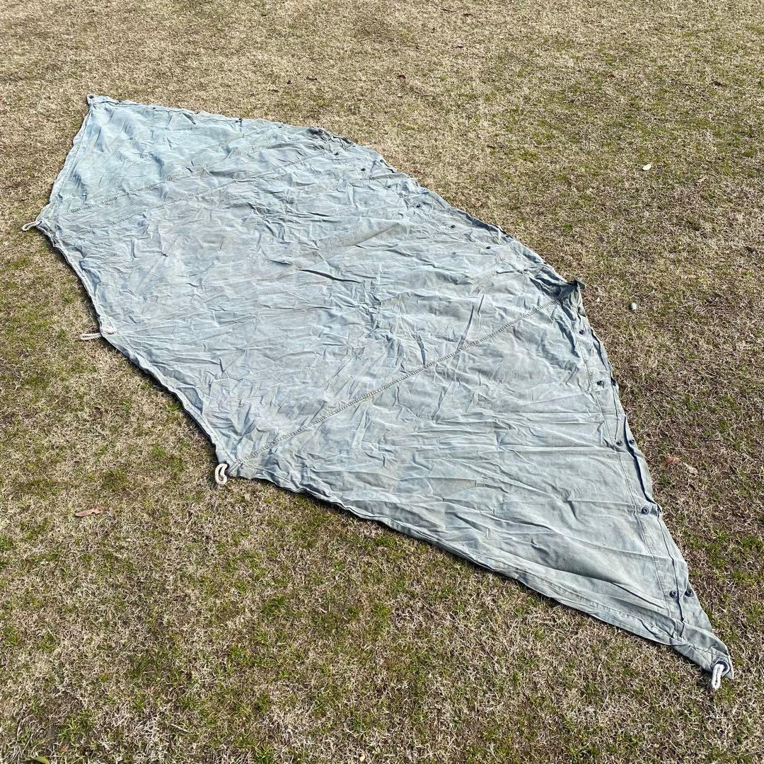 USパップテント②　アメリカ軍　米軍　軍幕　ハーフシェルター２枚　ポール付