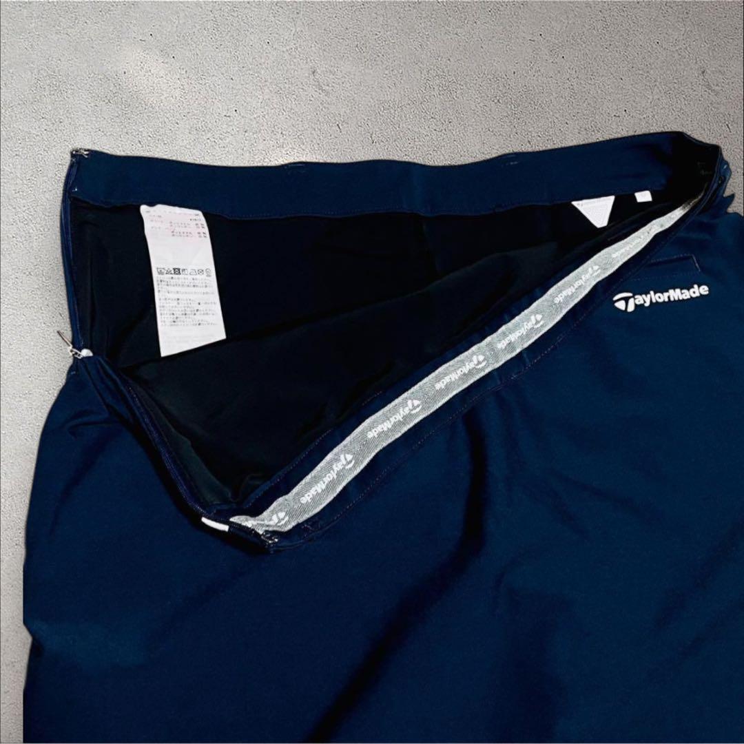 LL【TaylorMade】美品 ゴルフ スカート 紺白 パンツ付 ロゴ 希少