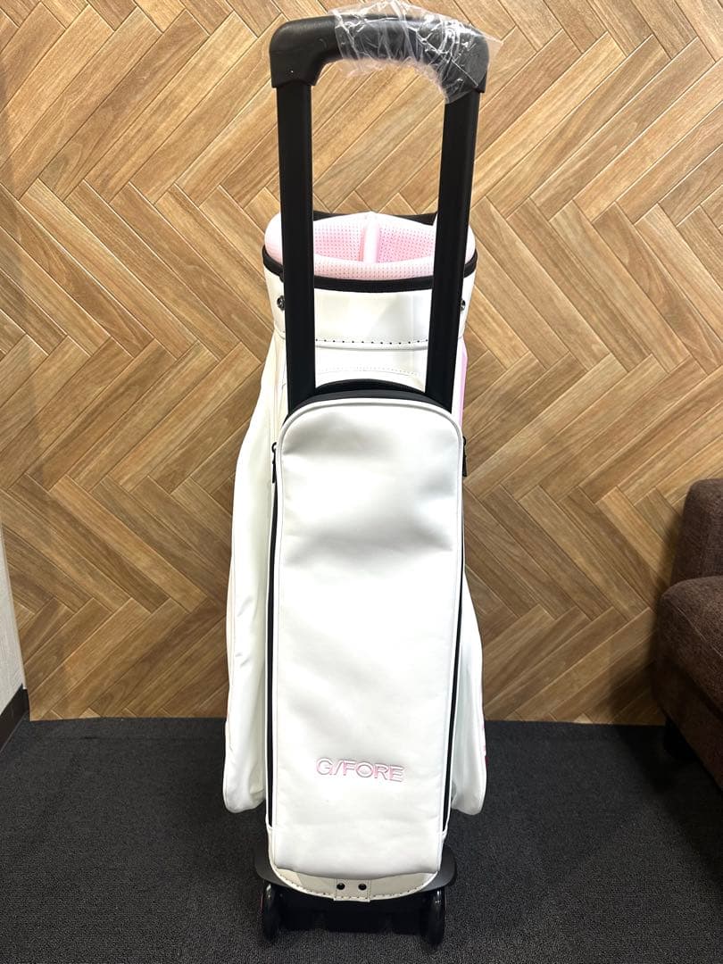 即納品☆韓国G/FORE TROLLEY キャディーバック ホワイト×ピンク