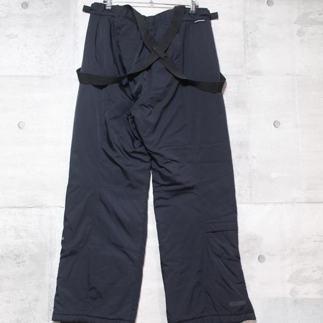 【美品 高機能 撥水】極暖中綿 チタニウム【XL】コロンビア スノーパンツ 黒