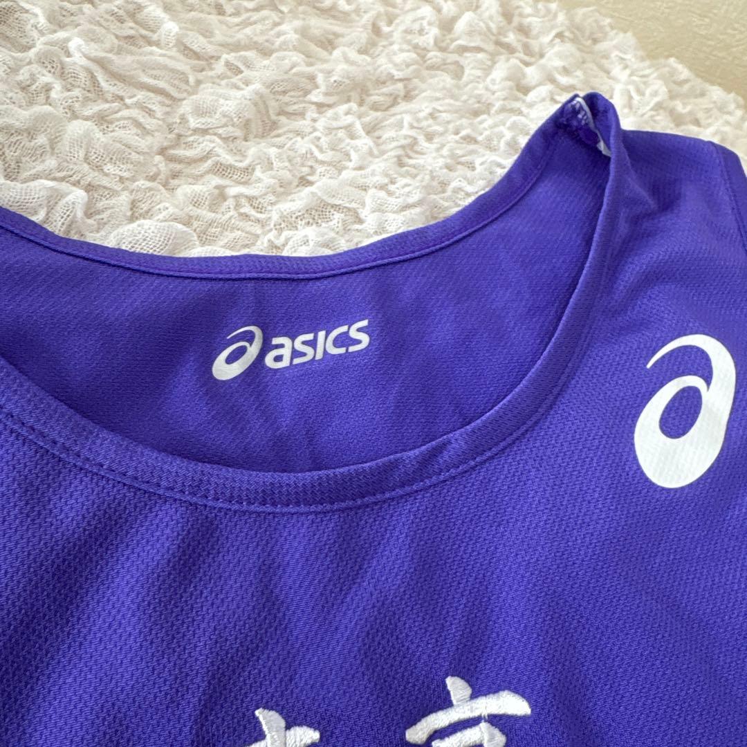 asics 陸上用シャツ　ユニフォーム　上下セット 紫色 東京　レディース