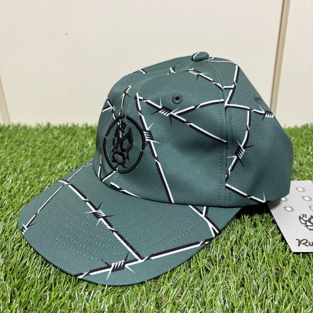 【RUSSELUNO】新品　ルチャロゴ有刺鉄線デザインキャップ　ゴルフ　メンズ