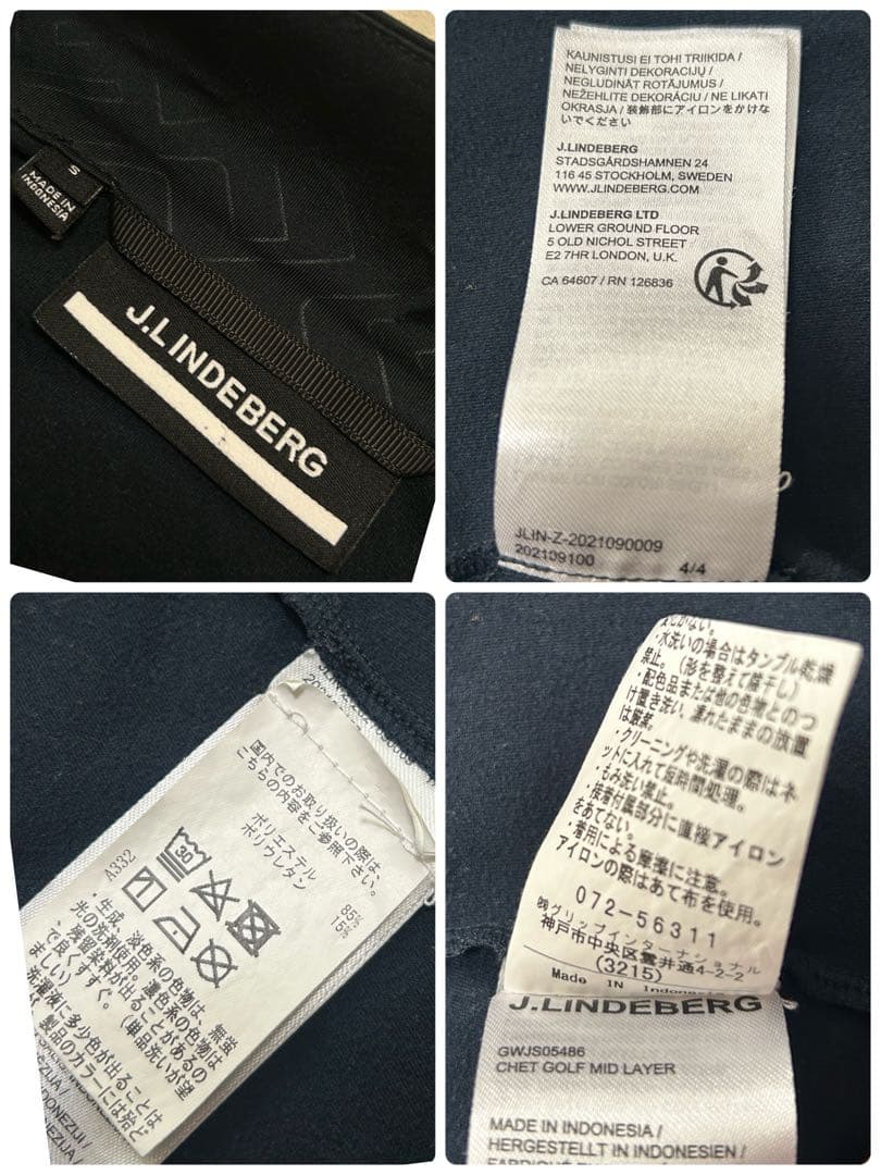 極美品 J.LINDEBERG ミッドレイヤーゴルフ レディース ジャケット