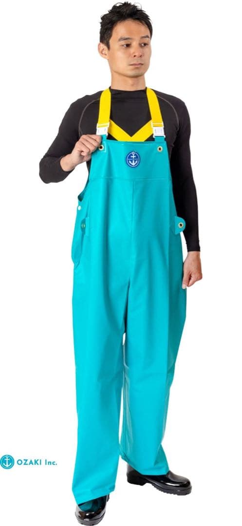 水産マリンレリー パーカー、胸付ズボンセット　コバルトブルー　M寸