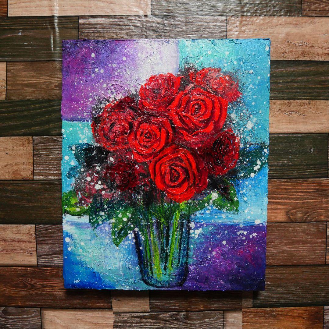 油絵 油彩 絵画 【薔薇】