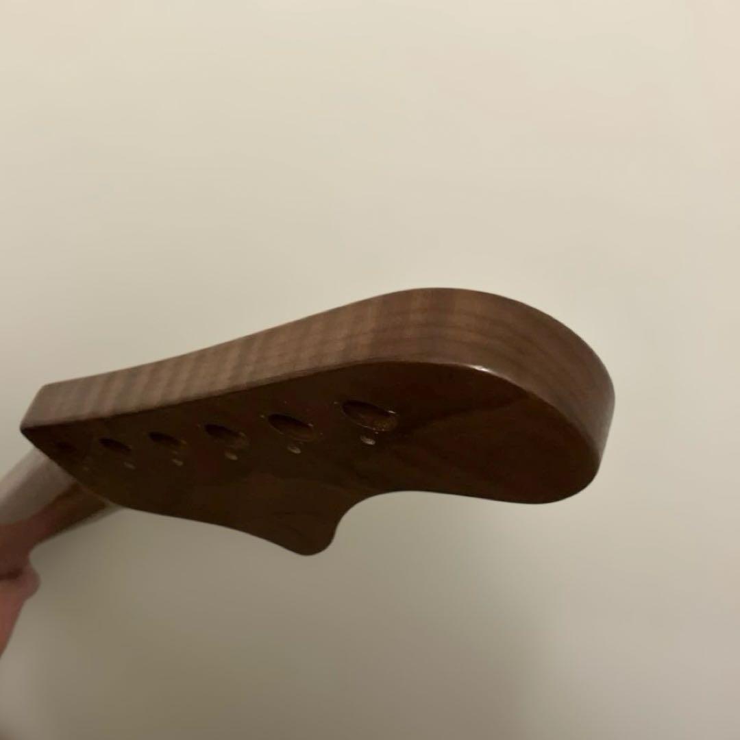 限定値下Sago ギターネック 虎目 ストラト フレイムメイプル　リバースヘッド