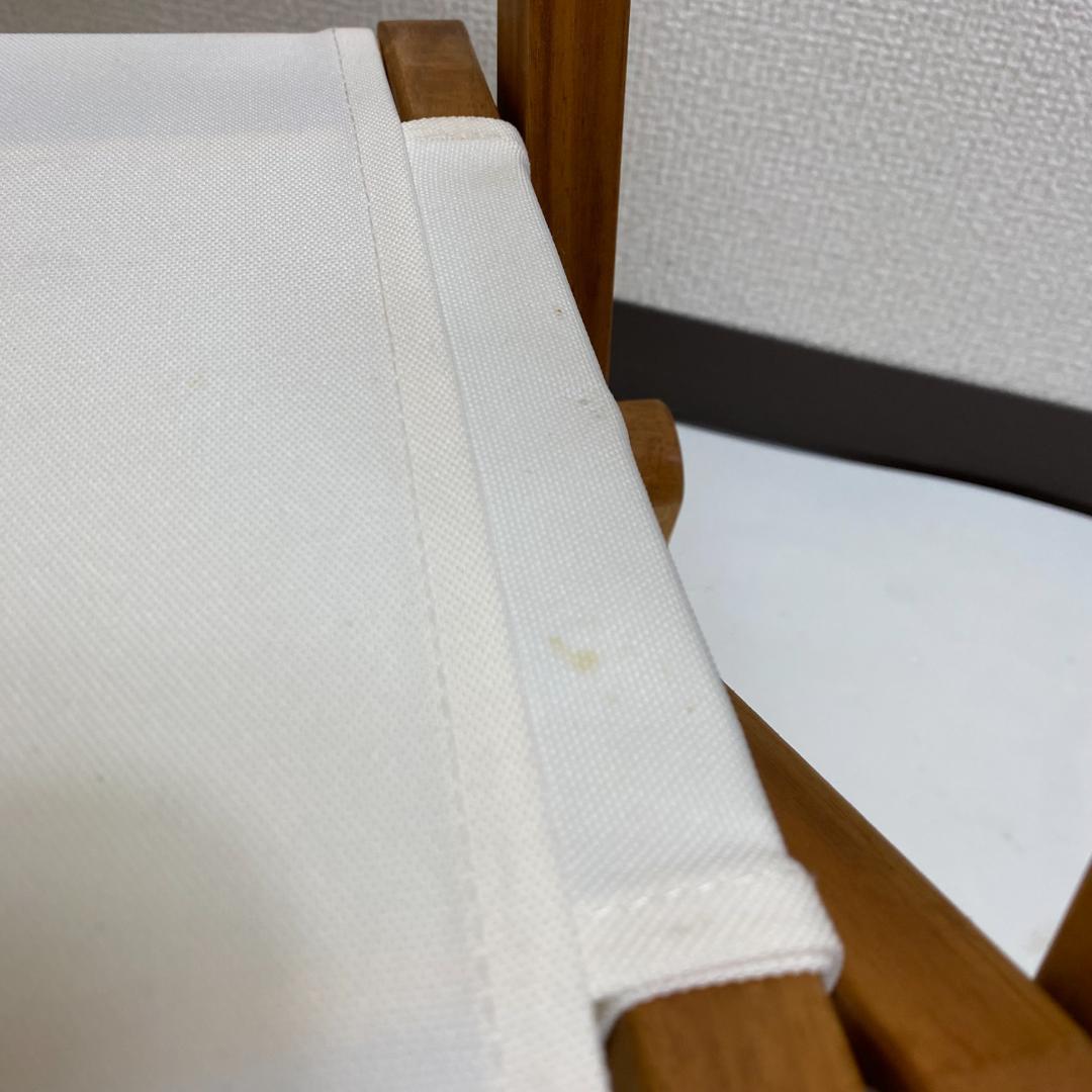 ★2脚セット ニトリ 折りたたみ 木製 ローチェア アイボリー