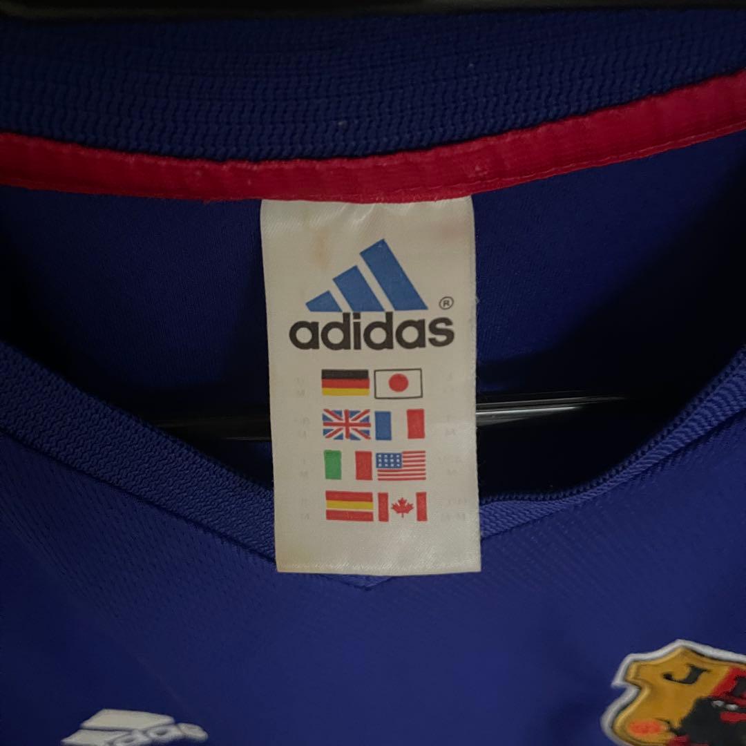 日本代表2002ホームサッカーユニフォームadidas刺繍ロゴワールドカップ