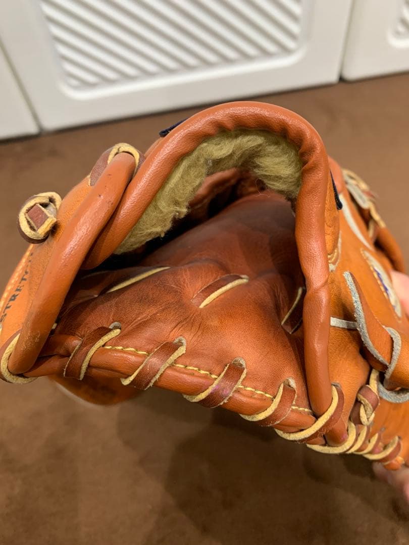 ミズノ ワールドウィン 野球 グローブ 右投げ用 オールラウンド 旧ロゴ 青M