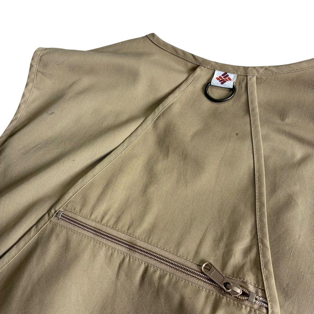 70s 80s Columbia フィッシングベスト XXXL ベージュ 旧タグ