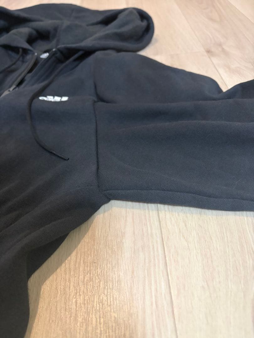 【美品】adidas ジャージ上下セット ブラック/ホワイト M