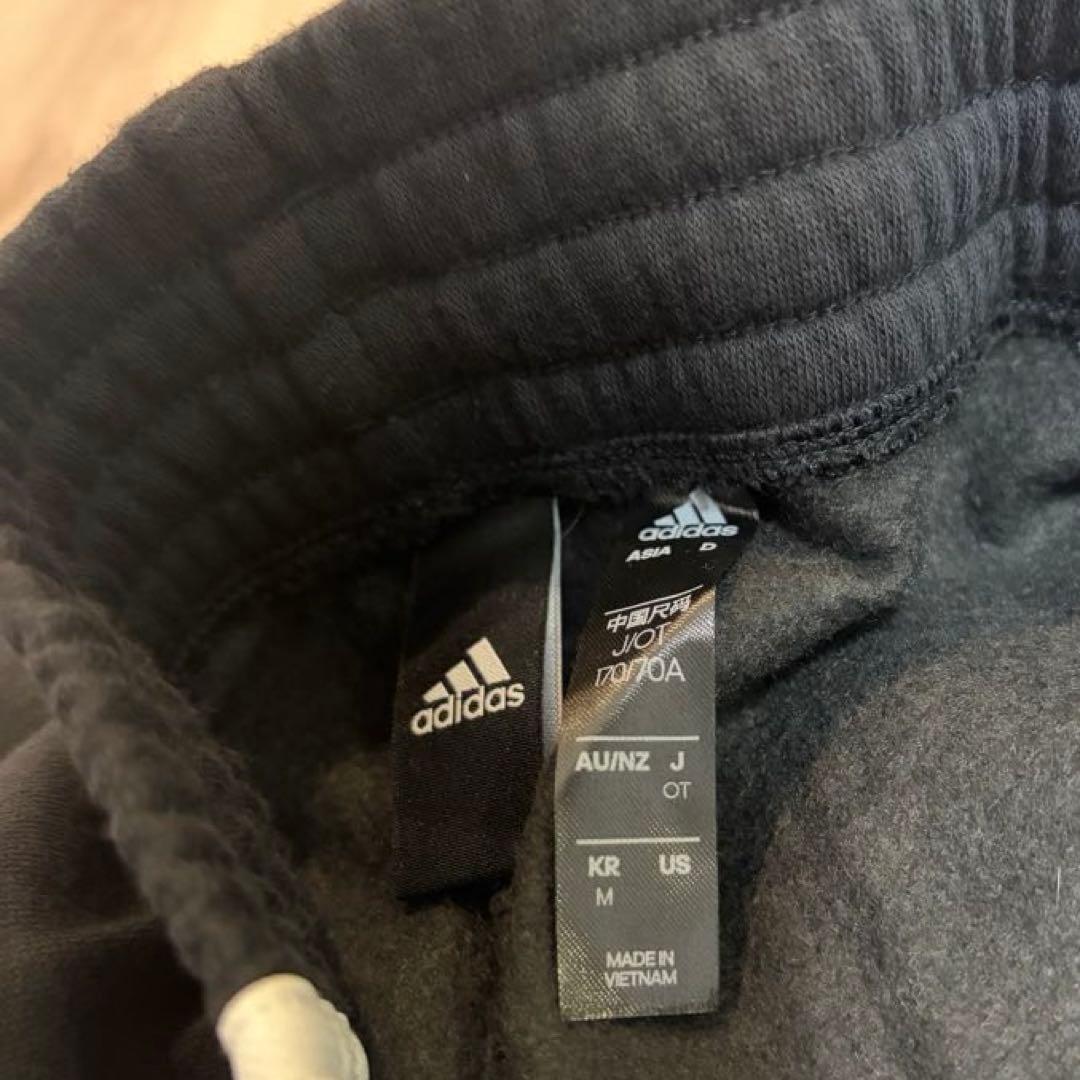 【美品】adidas ジャージ上下セット ブラック/ホワイト M