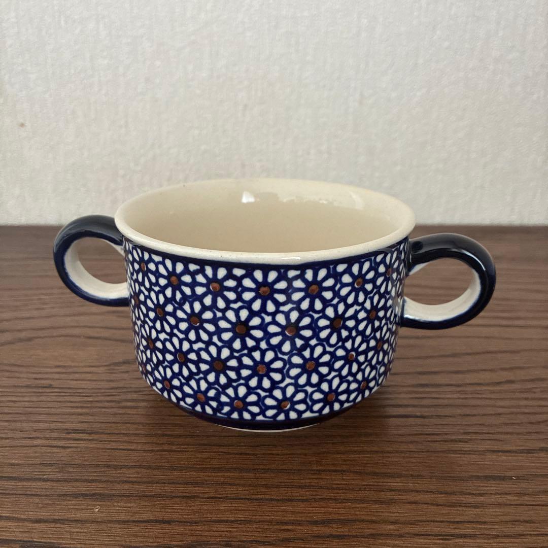 ポーランド食器　ボレス社　ハンドル付きスープカップ⭐️2時間限定タイムセール⭐️