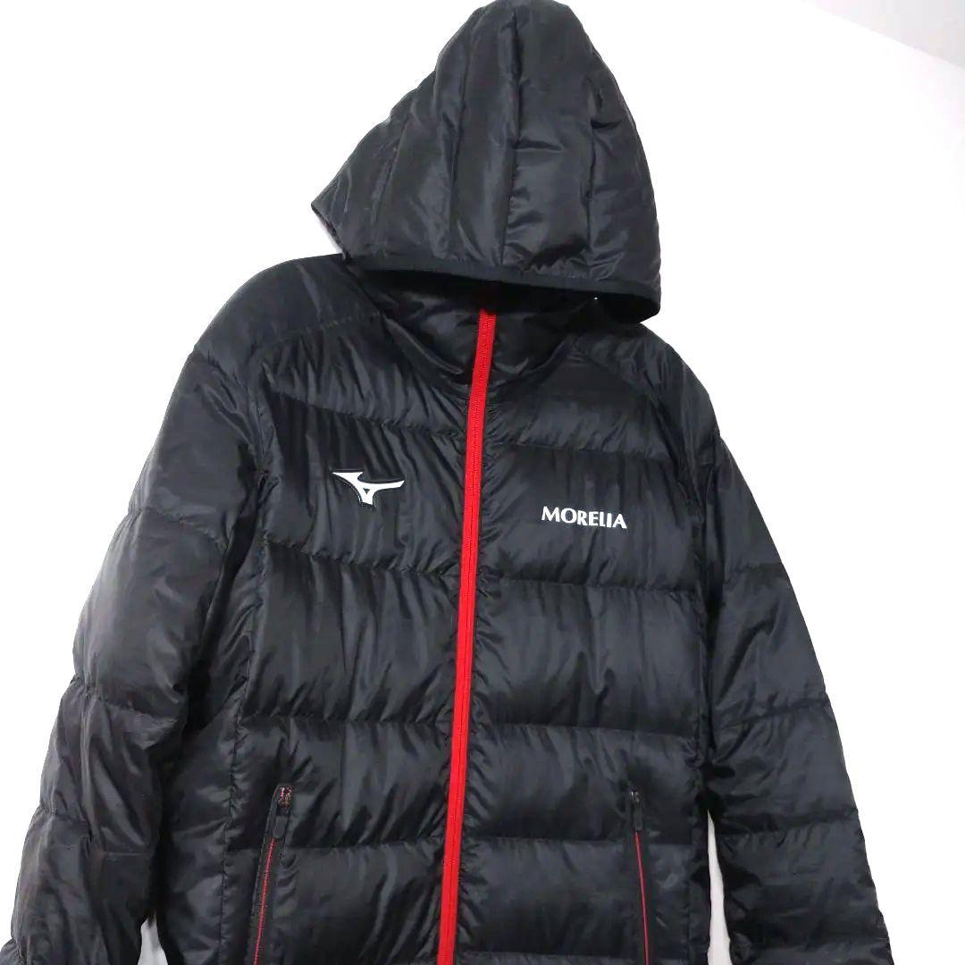 MORELIA フード ダウンコート サッカー モレリア ウェア ZIP 黒