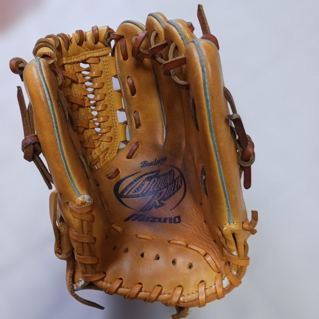 Mizuno 軟式レザーグローブ オレンジ