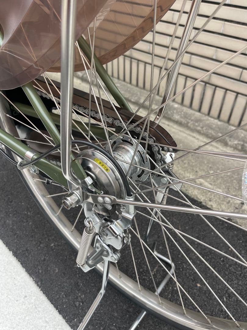 【超綺麗】オリーブグリーン 電動アシスト自転車16Ah