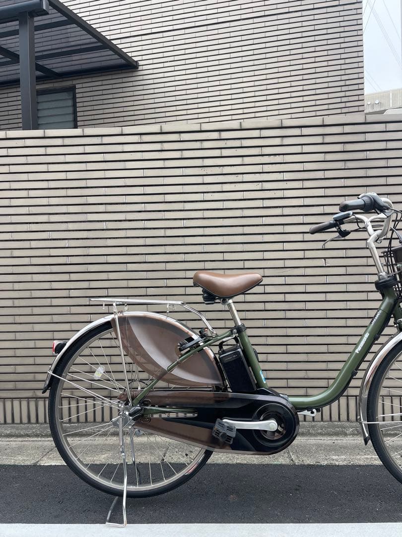 【超綺麗】オリーブグリーン 電動アシスト自転車16Ah