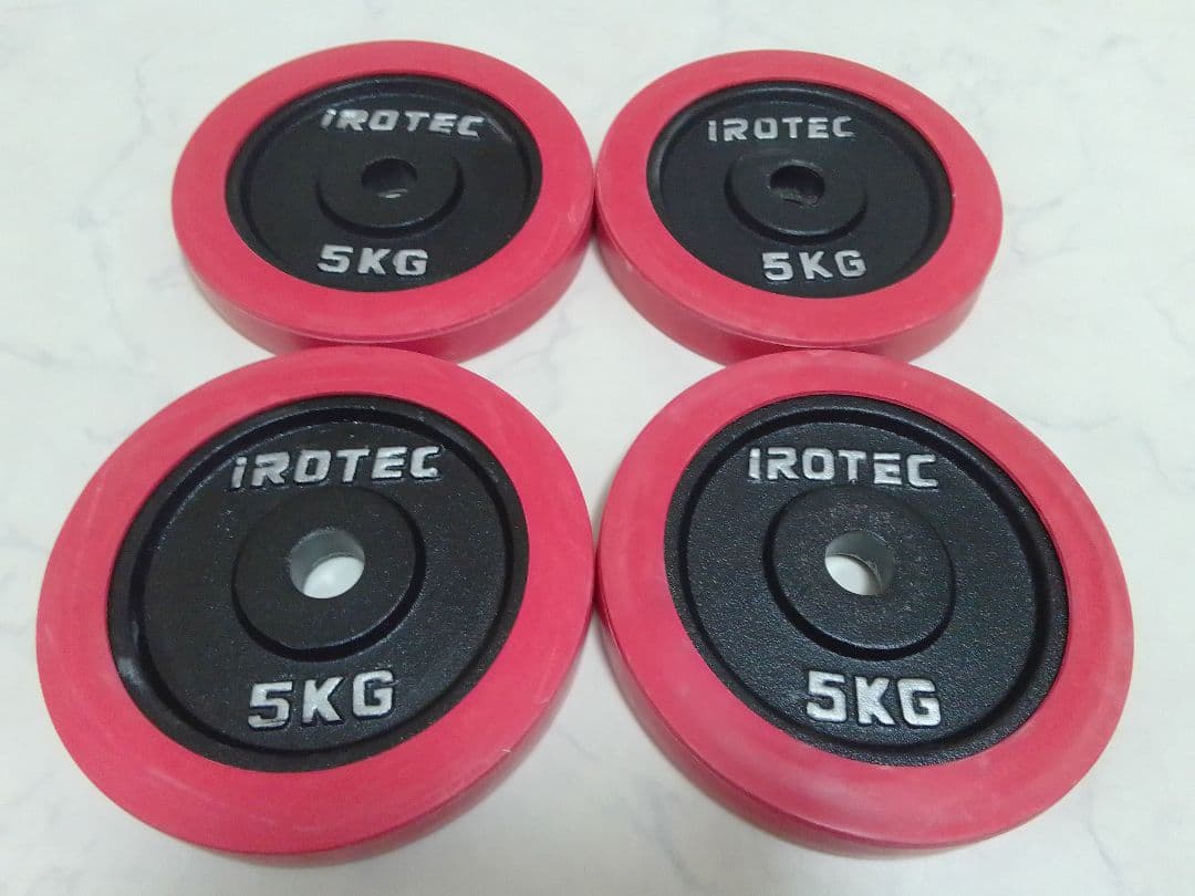 アイロテック iROTEC ラバー ダンベル 5kg×4=20kg 28mm ⑥