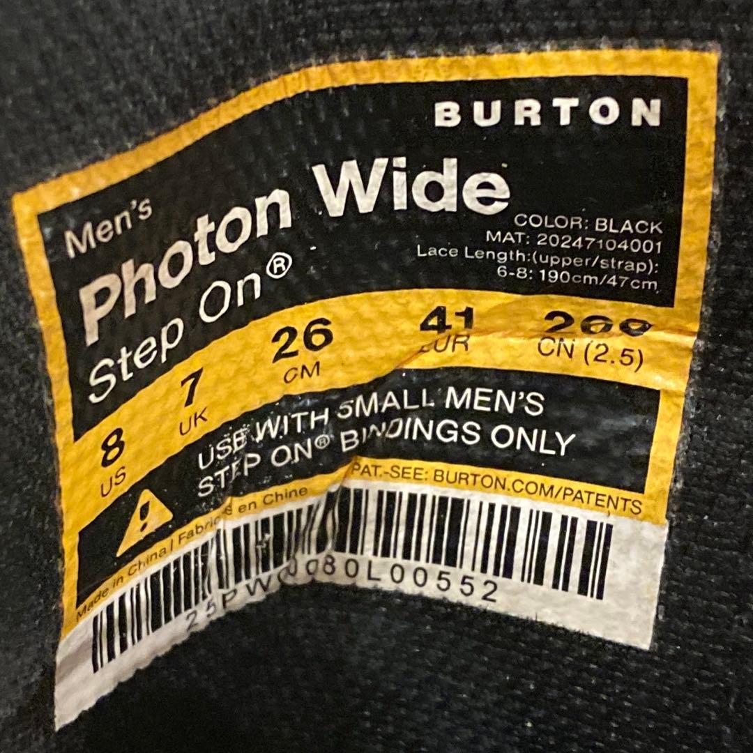 BURTON PHOTON WIDE STEP ON 26cm 24-25モデル