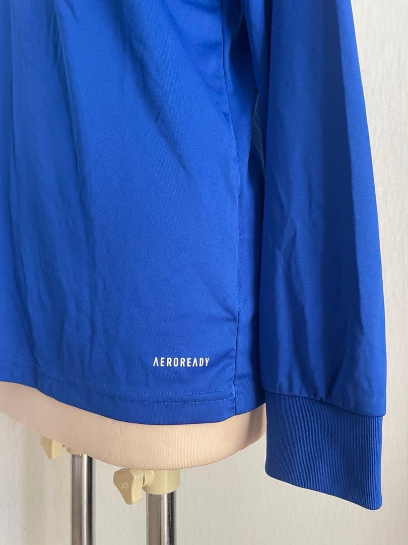 adidas アディダス JFA 長袖サッカーウェア プラシャツ 青　Mサイズ