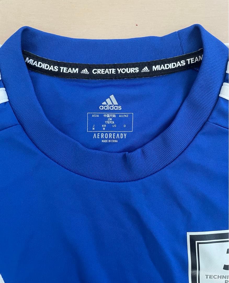adidas アディダス JFA 長袖サッカーウェア プラシャツ 青　Mサイズ