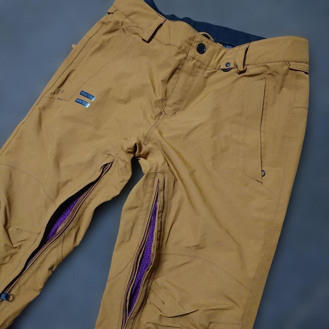 送料無料【VOLCOM】GORE-TEX キャメルスノボパンツ L