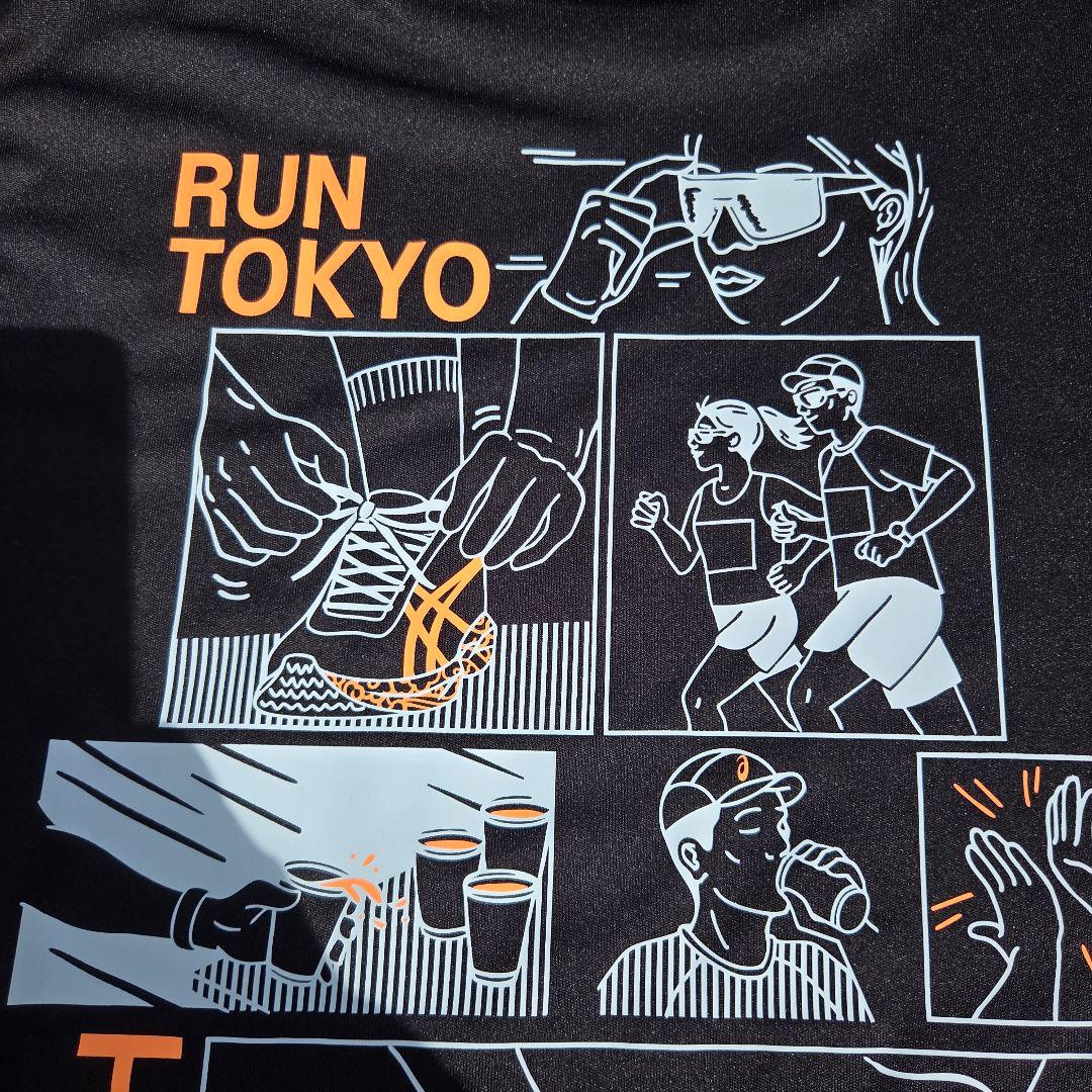 asics 東京マラソン 2026 海外サイズMサイズ 黒