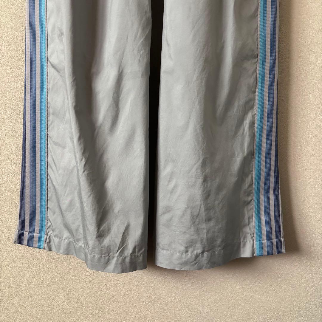 古着 adidas ジャージ上下セット ウィンドブレーカー グレー ブルー