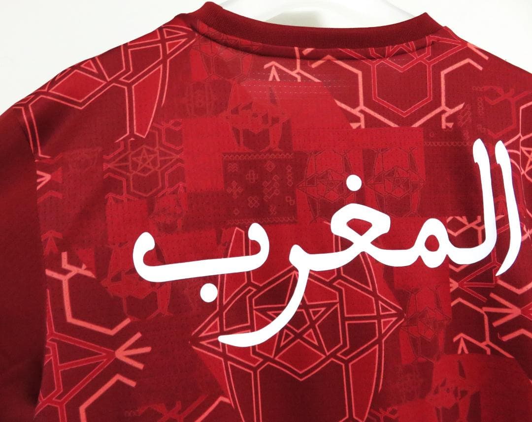 新品 PUMA サッカー モロッコ代表 プレマッチ 半袖 シャツ M レッド