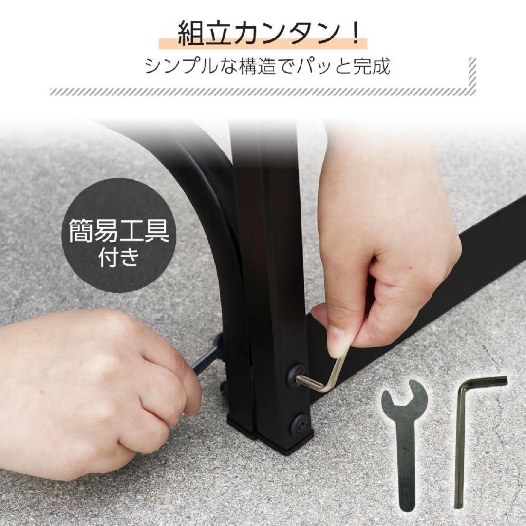 【新品】薪ラック 大容量 薪棚 スチール フック付 薪ストッカー 200cm