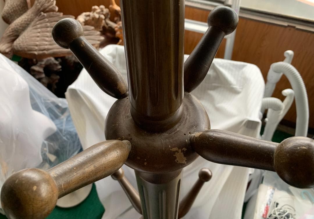 Karimoku カリモク コロニアル 木製ポールハンガー 現状品!!