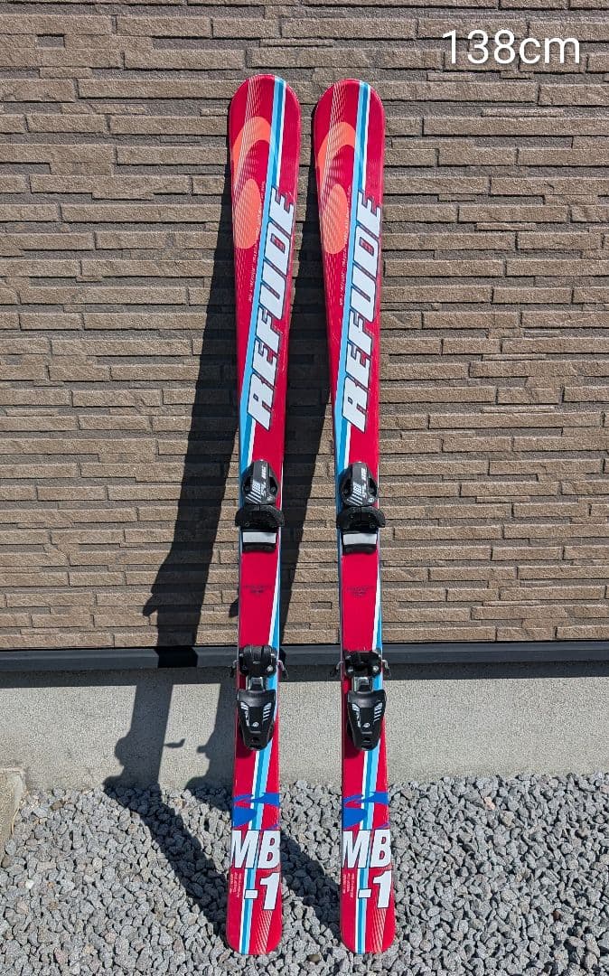 スキー板＆スキーカバー　138cm　赤