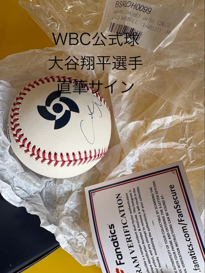 2023WBC優勝記念 大谷翔平選手直筆サイン入り公式球