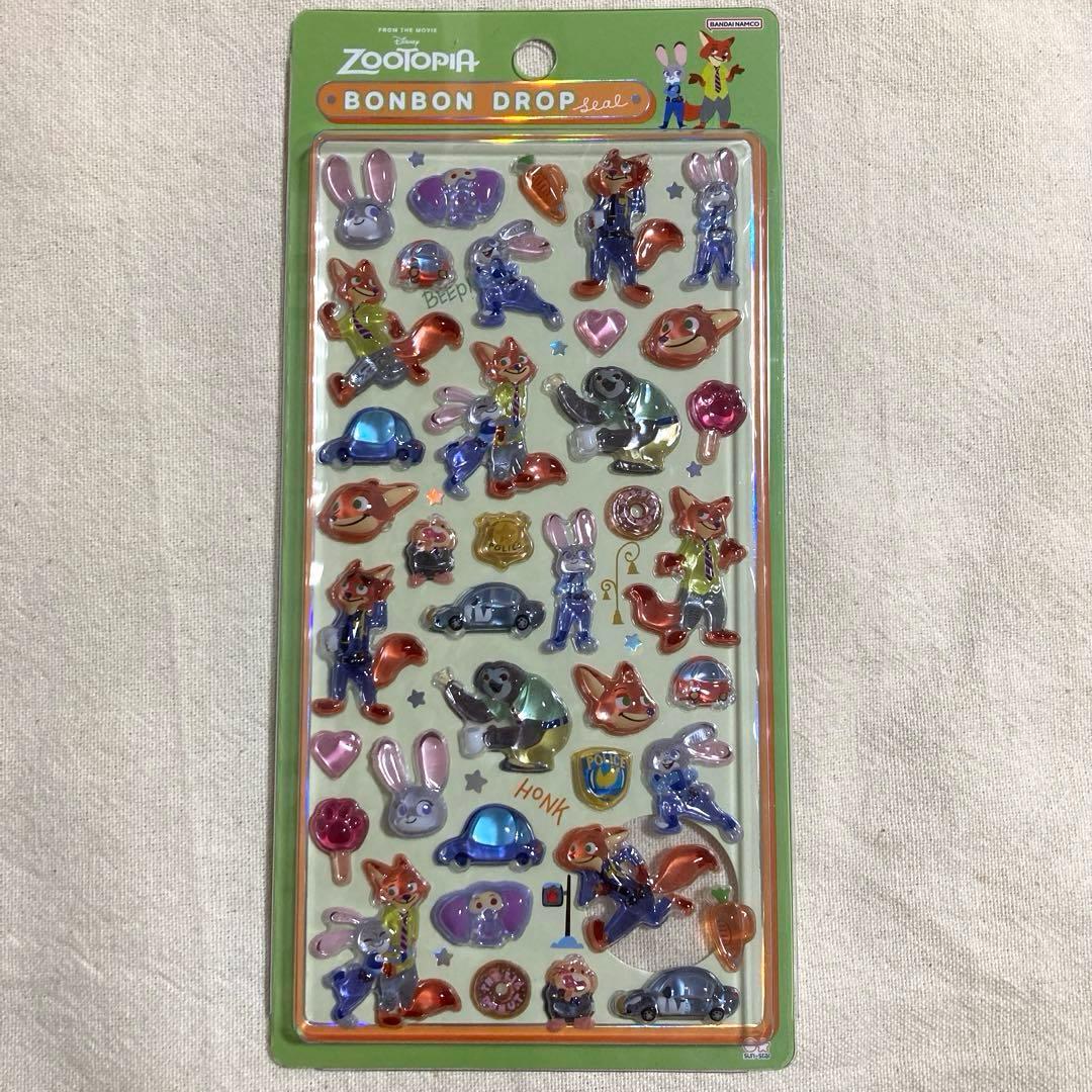 正規品　ディズニー　ボンボンドロップシール　クラシック　ズートピア　プリンセス