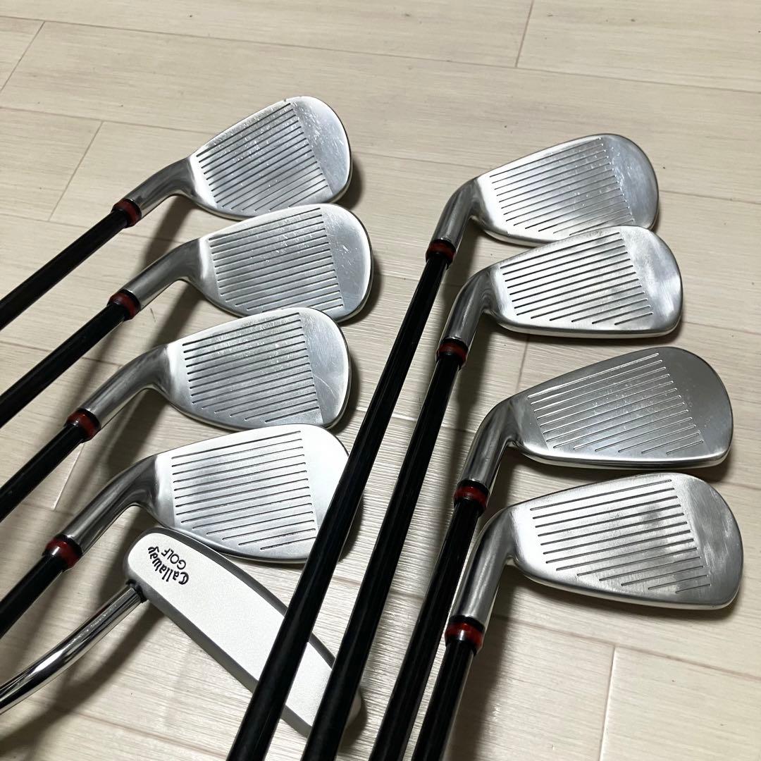 メンズゴルフフルセットcallaway キャロウェイ他クラブ計12本バック付