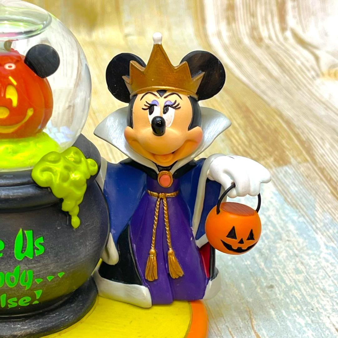 海外限定★ミッキーマウス ミニーマウス ハロウィン パンプキン スノーグローブ