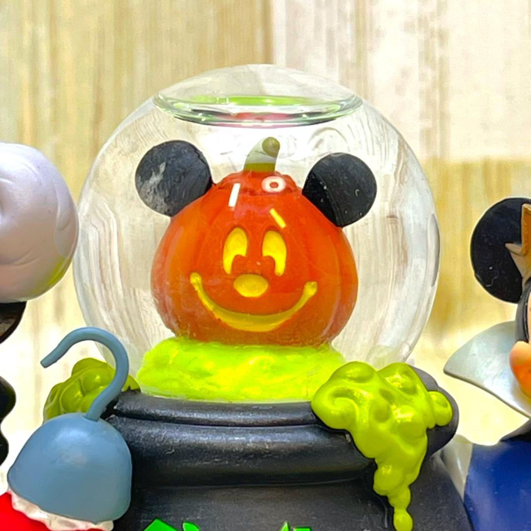 海外限定★ミッキーマウス ミニーマウス ハロウィン パンプキン スノーグローブ