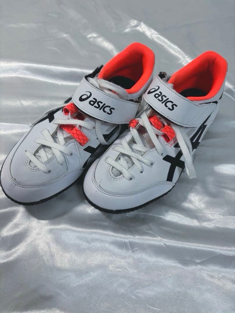 asics HEATR 陸上スパイクシューズ ホワイト/ブラック/オレンジ