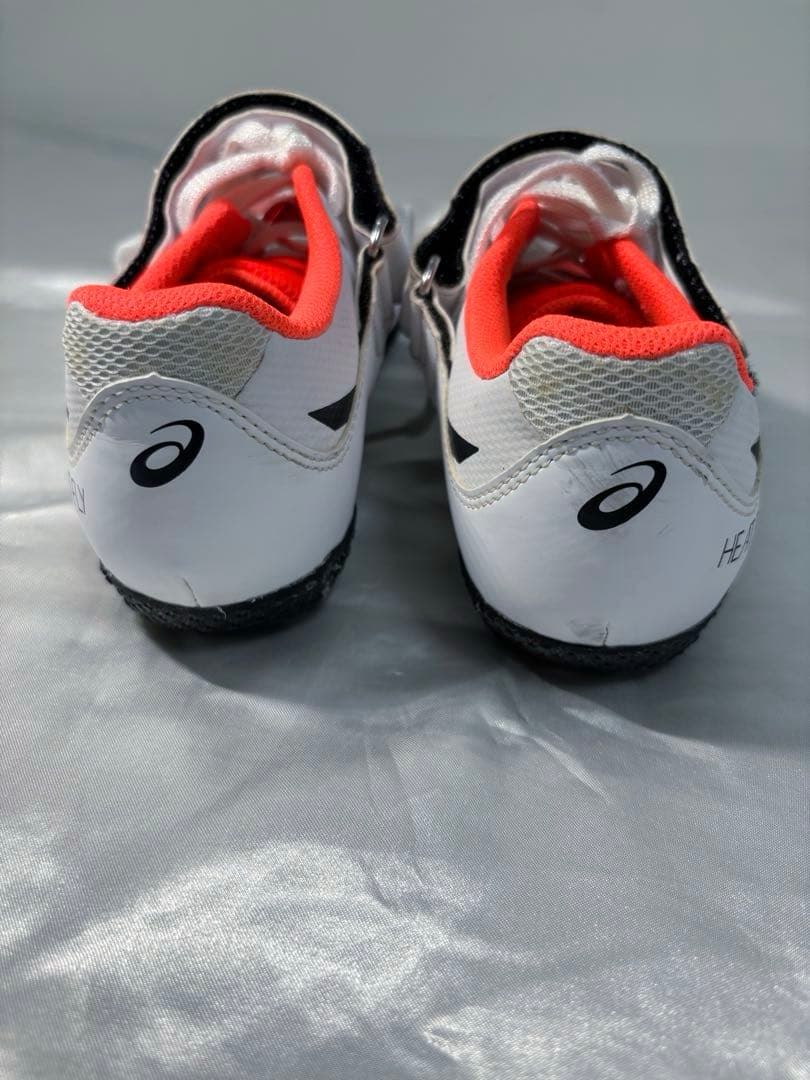 asics HEATR 陸上スパイクシューズ ホワイト/ブラック/オレンジ