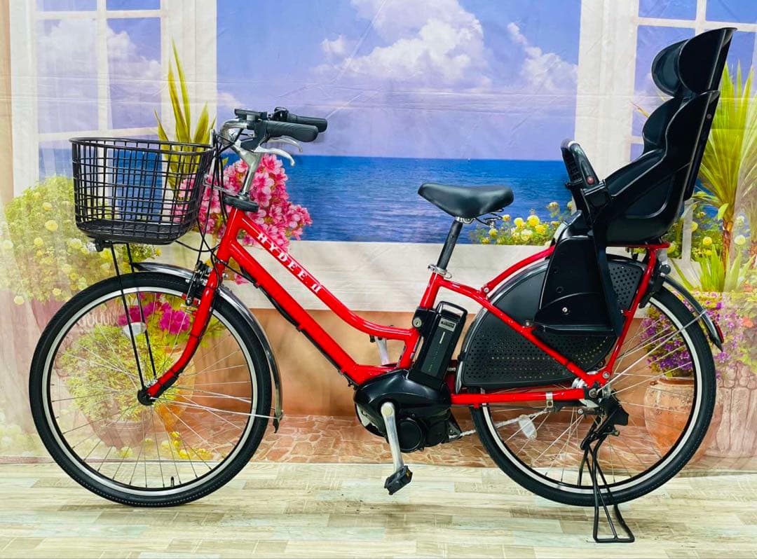 26インチHYDEE!! ⭐️ブリヂストン子供乗せ電動アシスト自転車Y2105
