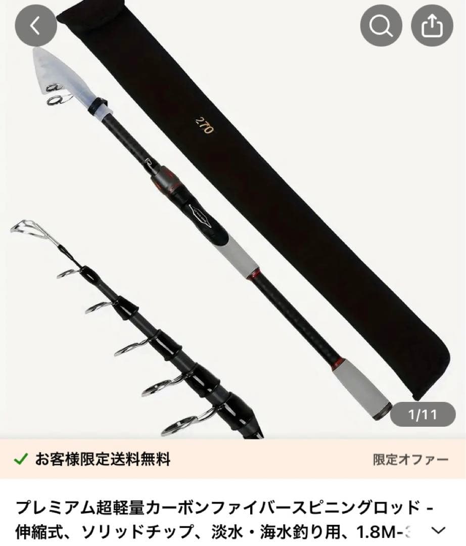 SHIMANO FX C3000 コンパクトロッド 270cm