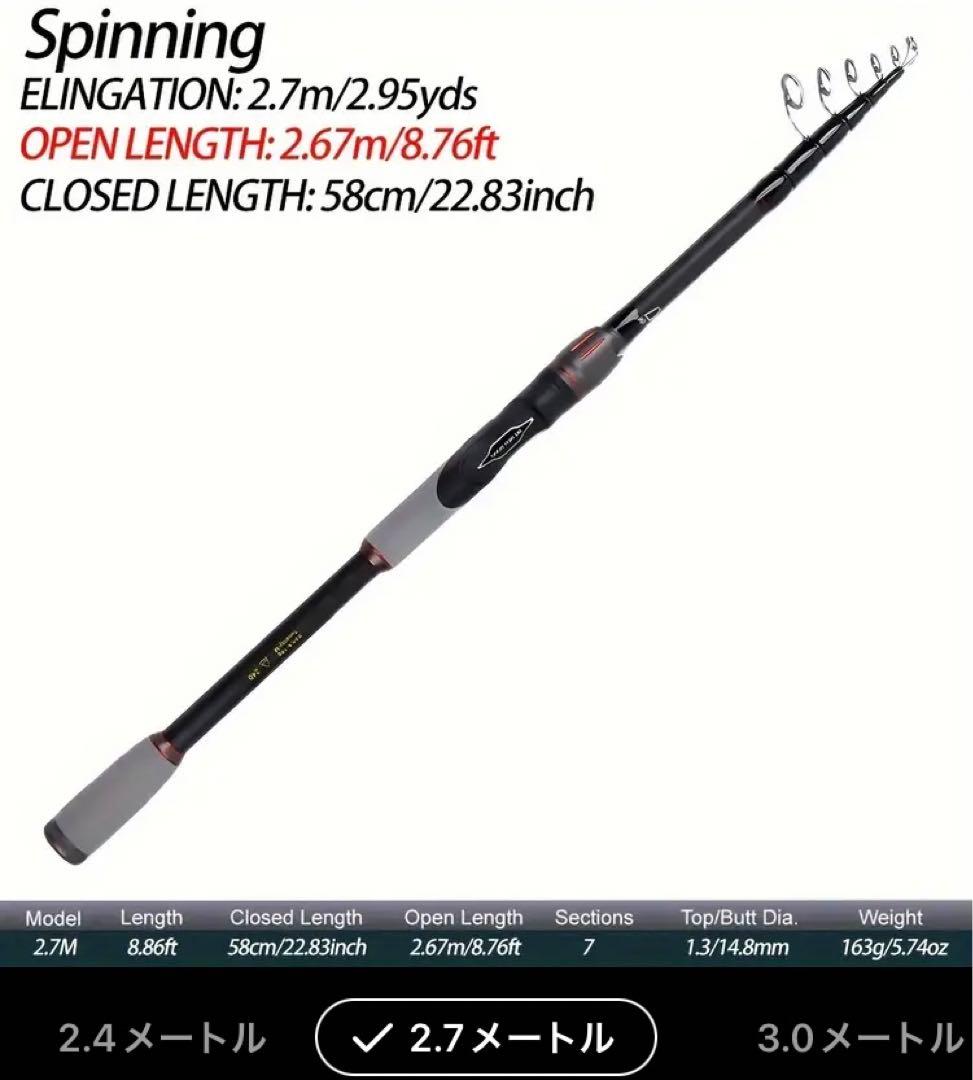 SHIMANO FX C3000 コンパクトロッド 270cm