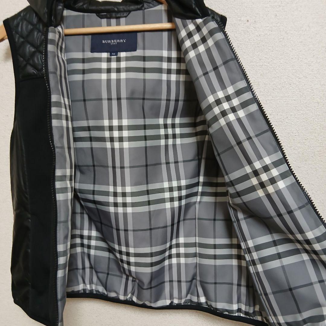 BURBERRY GOLF バーバリー ゴルフ ダウンベストフードブラック M