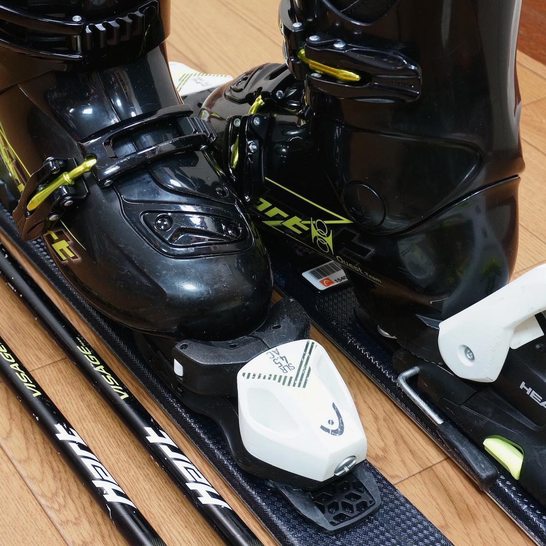 メンテ済 127cm 靴22cm HEAD スキーセット (130)