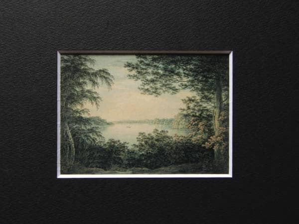 ジョン・エムス、カンバミア湖、希少画集画、新品額装付